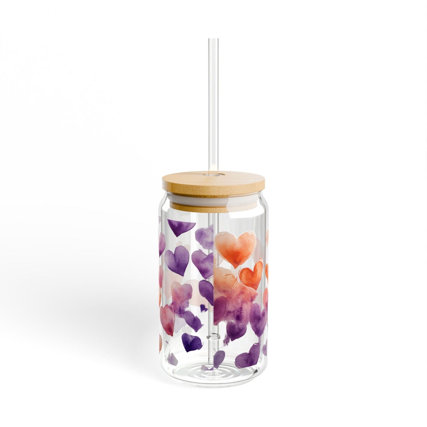 Sweetheart 16oz Glass Sipper – Sip with Love!