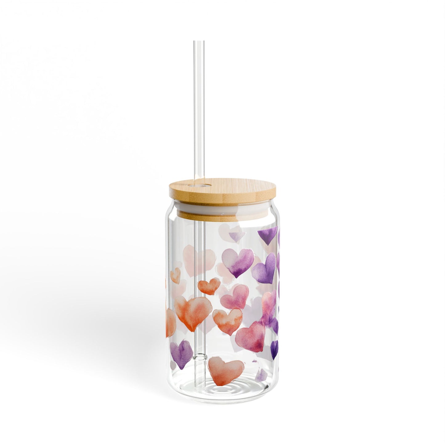 Sweetheart 16oz Glass Sipper – Sip with Love!