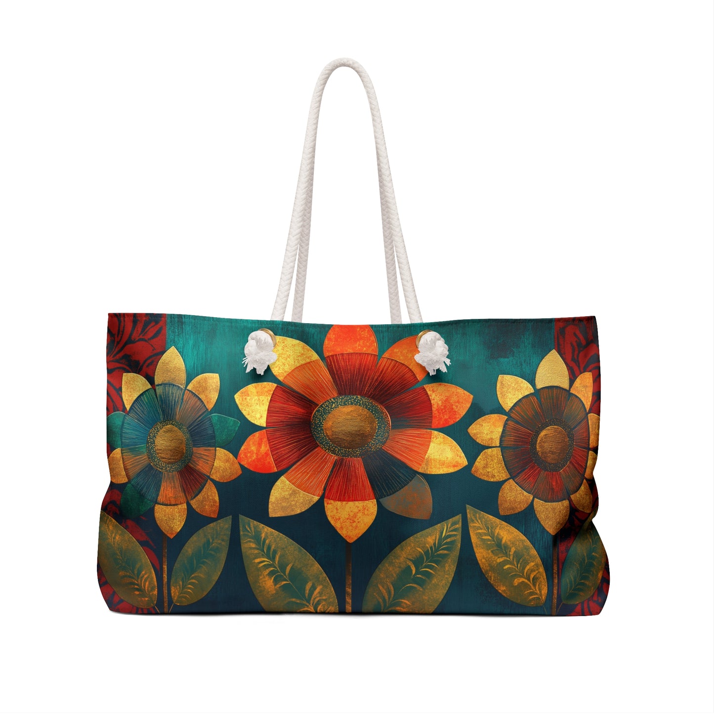 Sunlit Blooms Weekender Tote Bag – Bring Warmth and Style to Your Travels