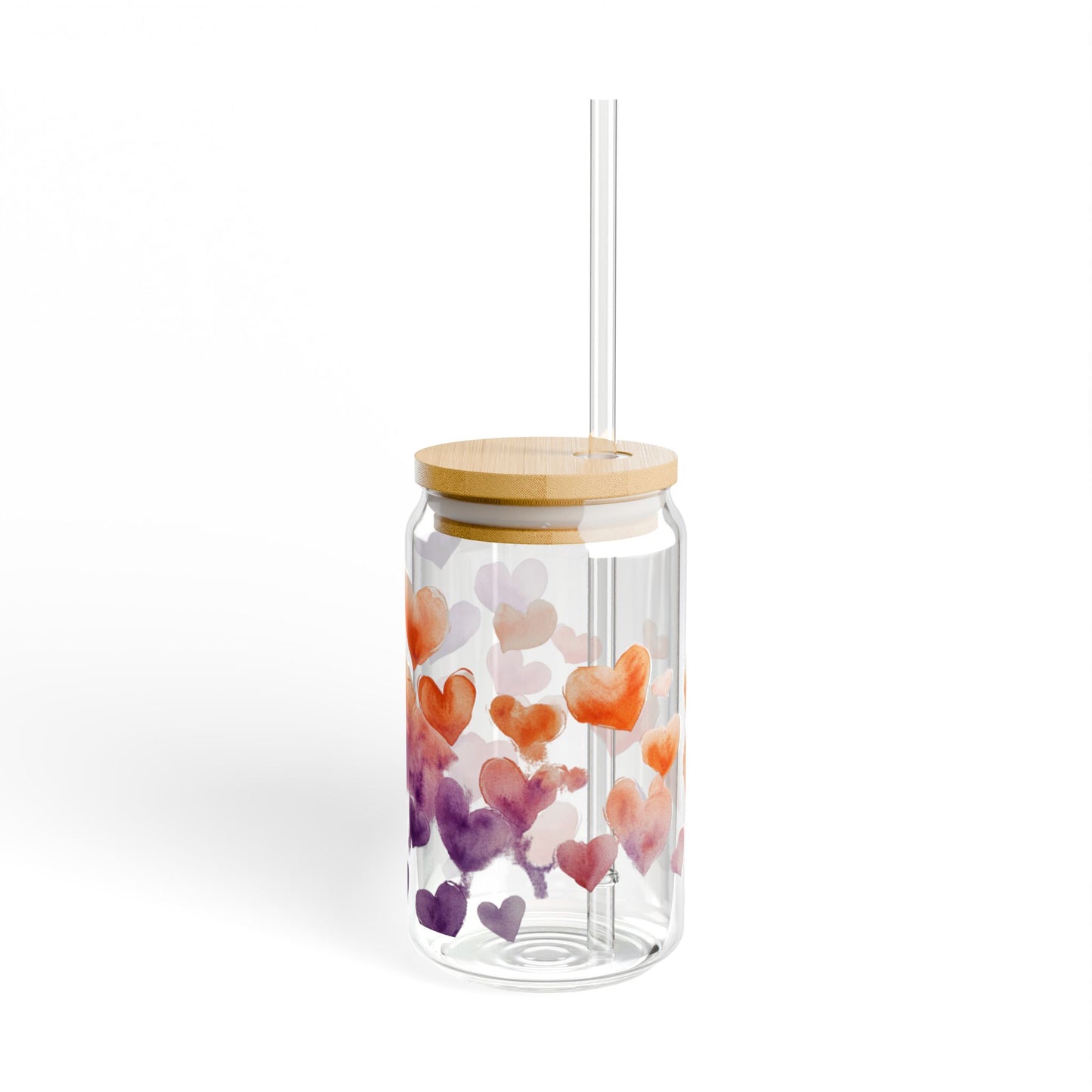 Sweetheart 16oz Glass Sipper – Sip with Love!