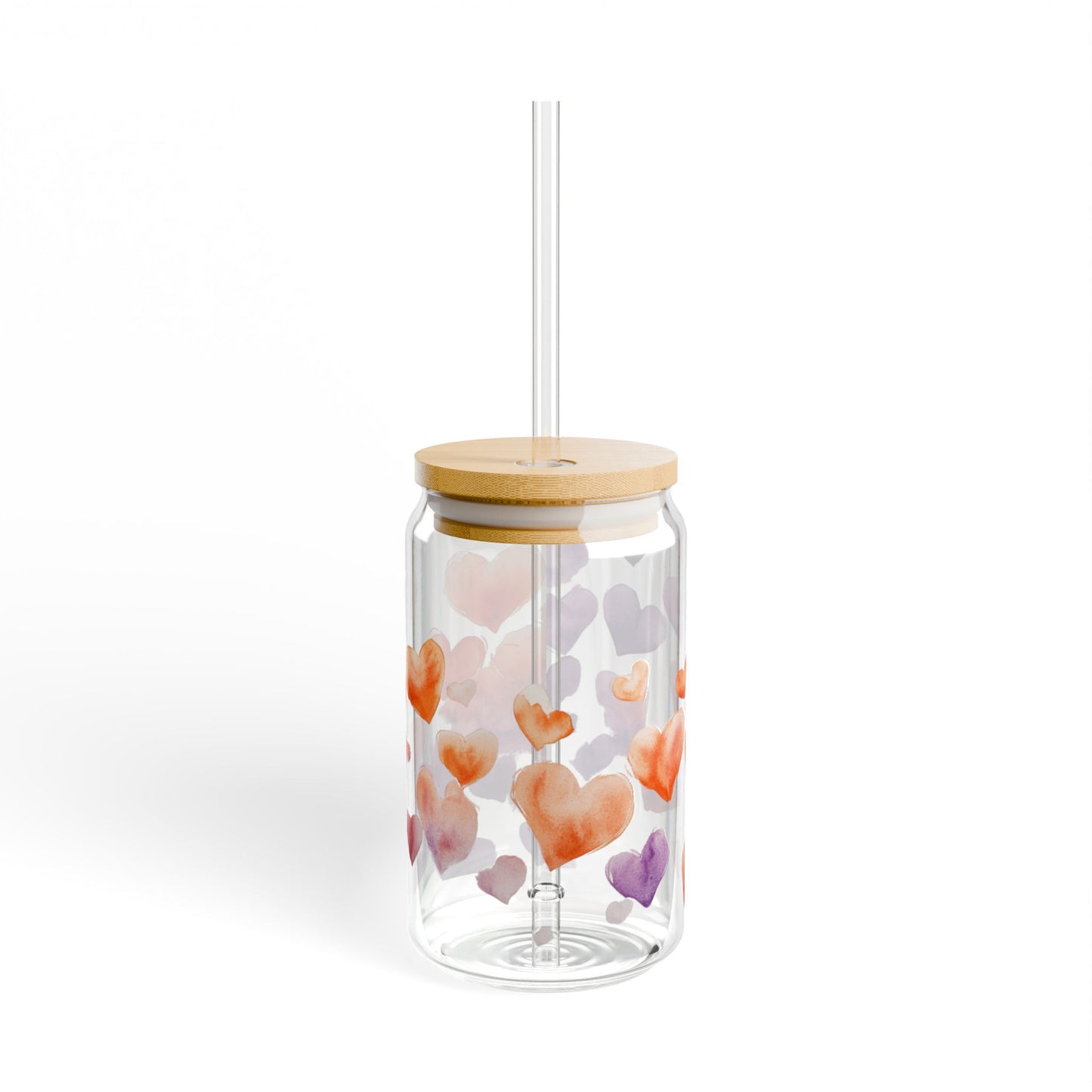 Sweetheart 16oz Glass Sipper – Sip with Love!