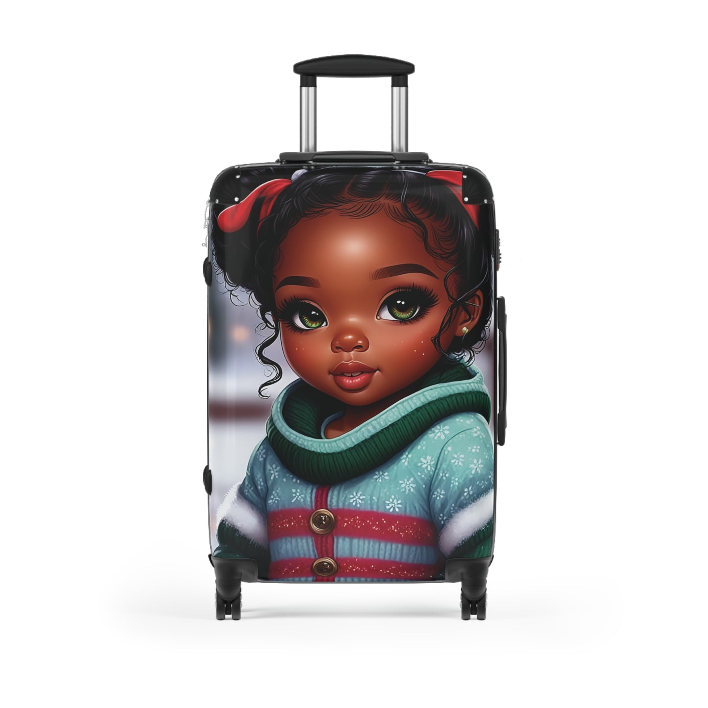 Little Green Eyed Girl Suitcase