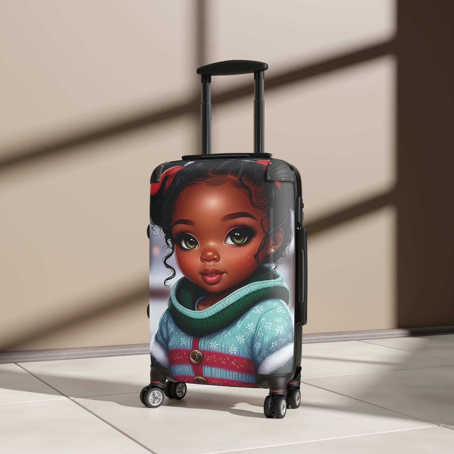 Little Green Eyed Girl Suitcase
