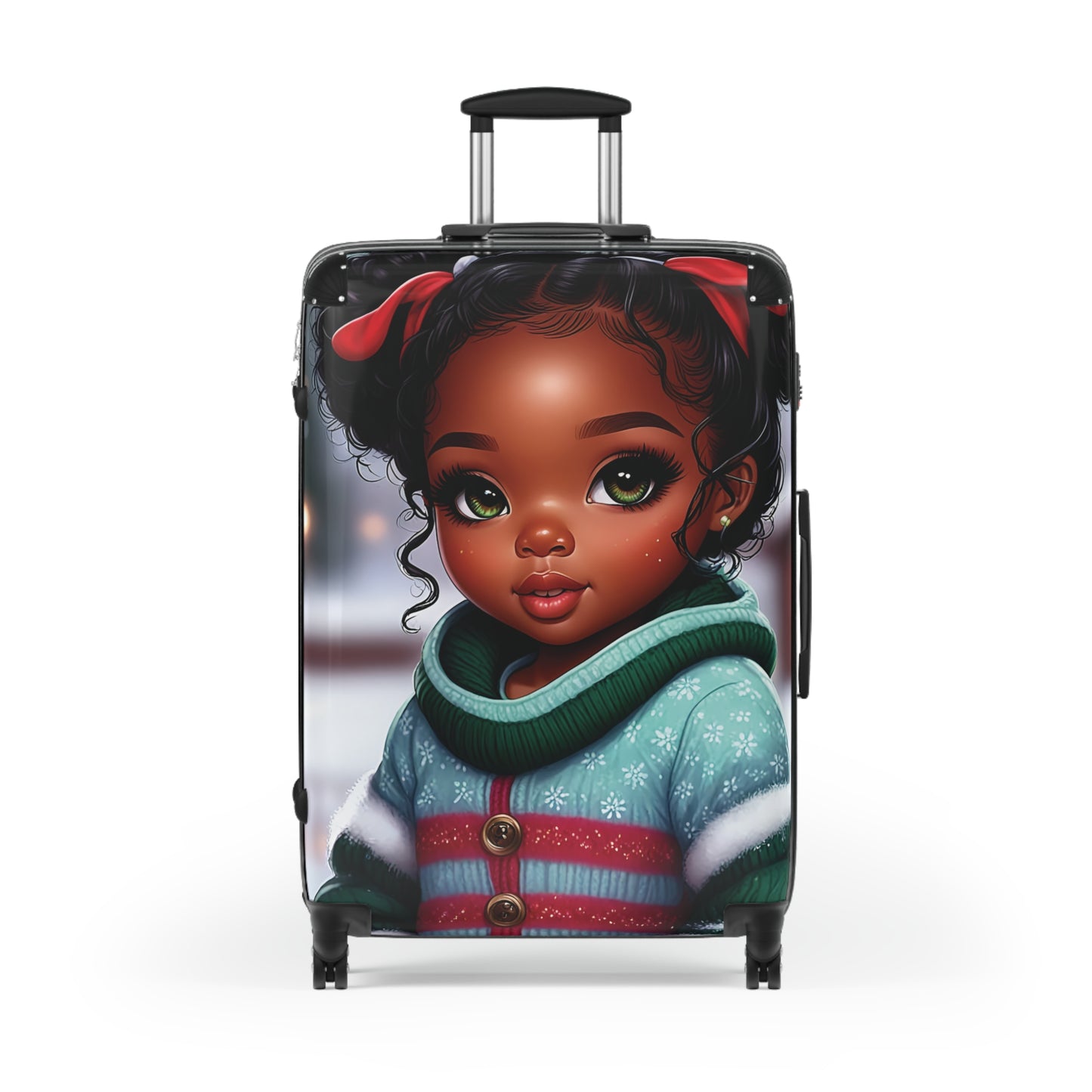 Little Green Eyed Girl Suitcase