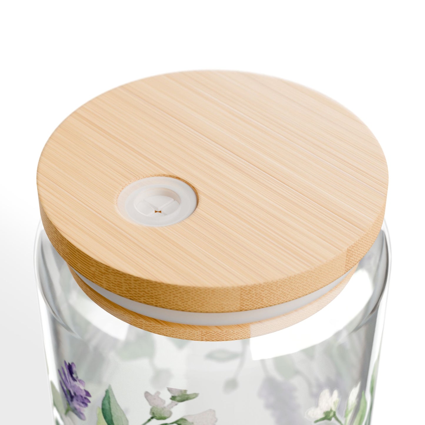Floral 16oz Glass Tumbler – Eco-Friendly and Elegant! Sipper Glass