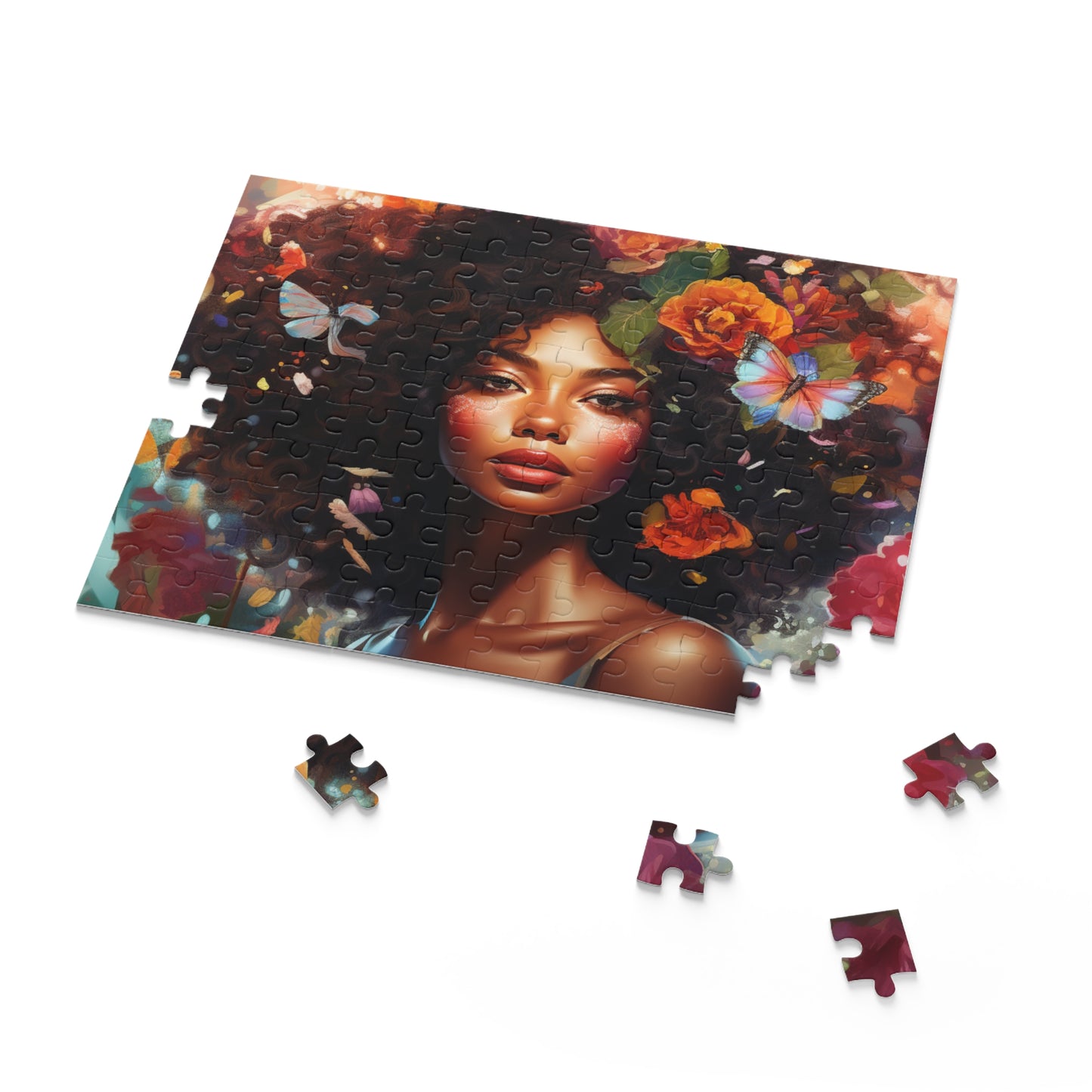 Floral Beauty Puzzle - 500-Piece Art Puzzle of Woman with Flowers