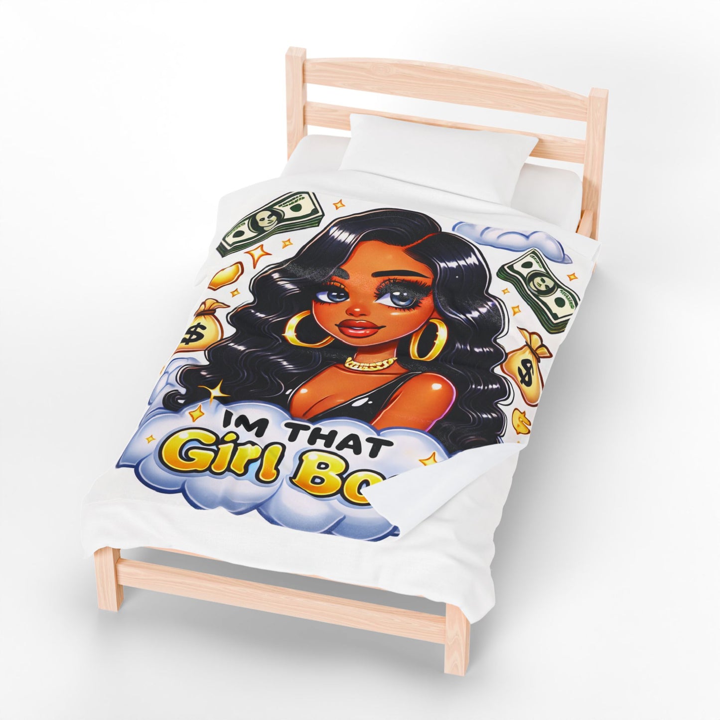 “Hustle in Style, Slay with Purpose – Ultimate Luxe Boss Babe Vibes” Plush Blanket