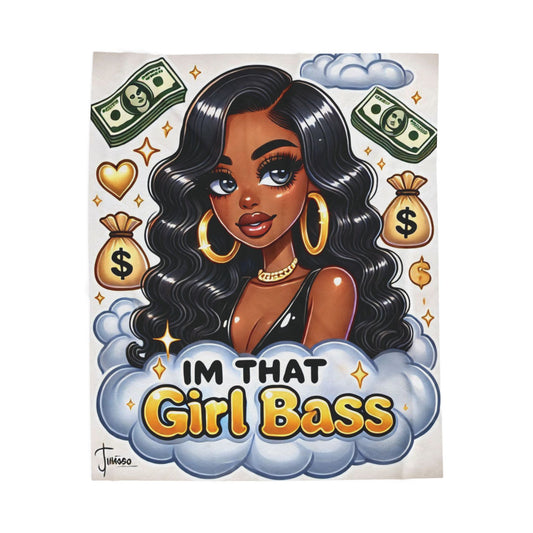 “Hustle in Style, Slay with Purpose – Ultimate Luxe Boss Babe Vibes” Plush Blanket
