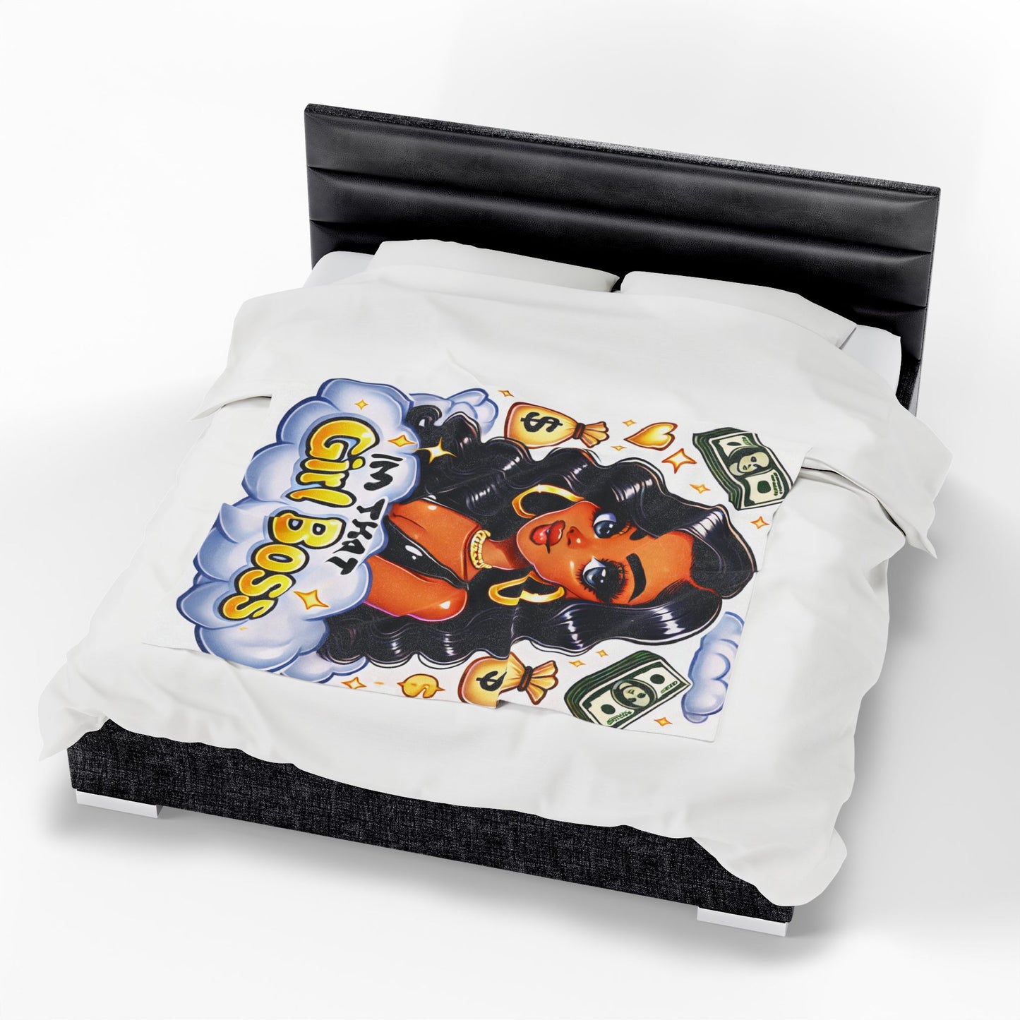 “Hustle in Style, Slay with Purpose – Ultimate Luxe Boss Babe Vibes” Plush Blanket