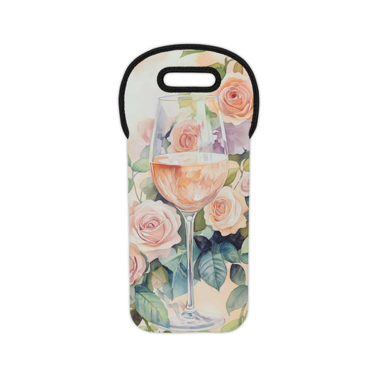 Floral Wine Tote Bag