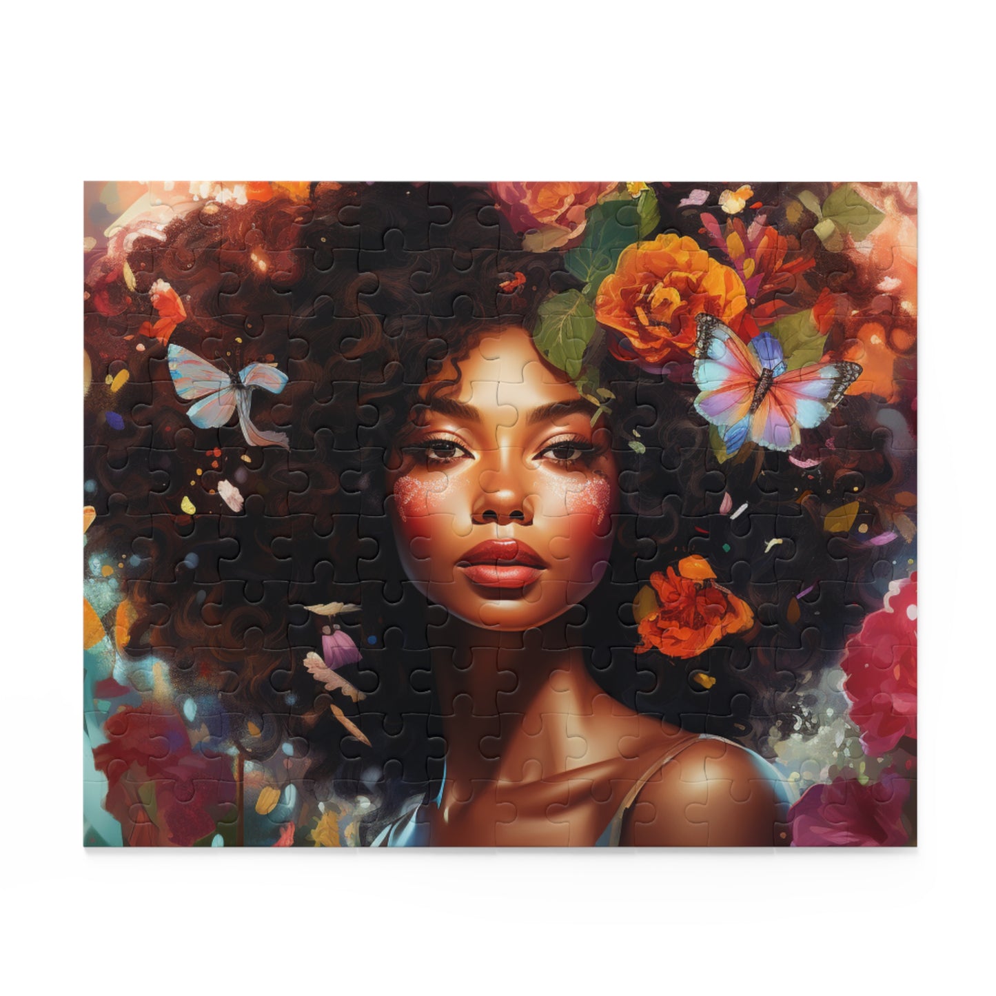 Floral Beauty Puzzle - 500-Piece Art Puzzle of Woman with Flowers