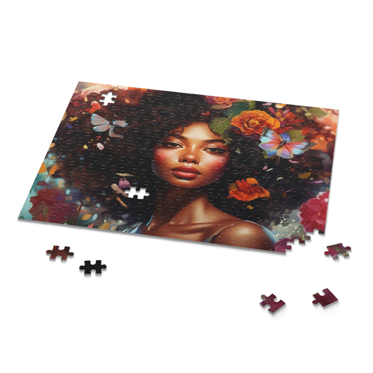 Floral Beauty Puzzle - 500-Piece Art Puzzle of Woman with Flowers