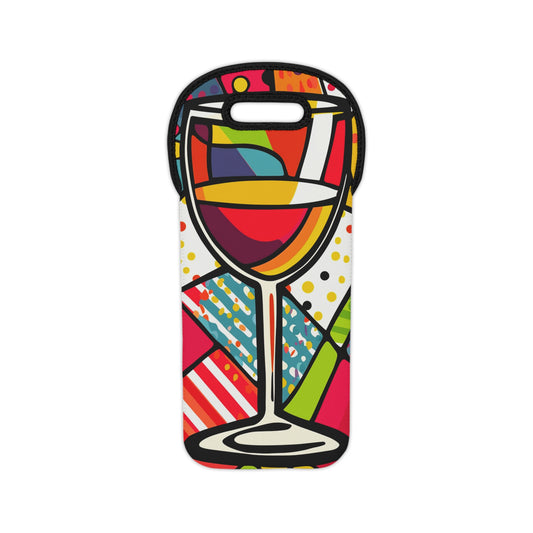 Pop Art Glass Wine Tote Bag