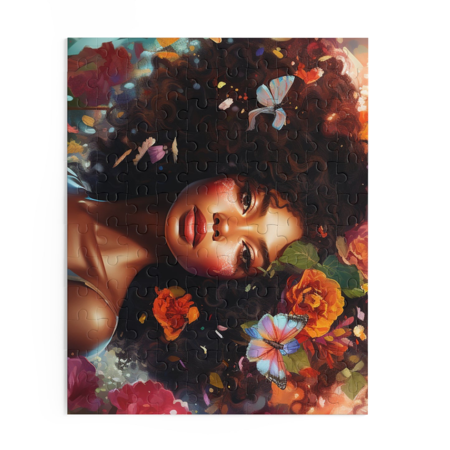 Floral Beauty Puzzle - 500-Piece Art Puzzle of Woman with Flowers