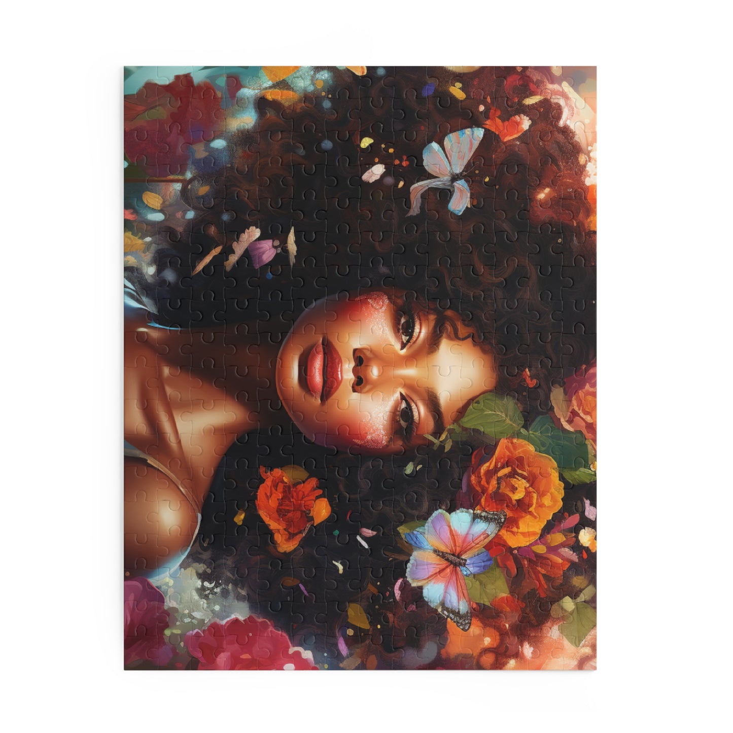 Floral Beauty Puzzle - 500-Piece Art Puzzle of Woman with Flowers