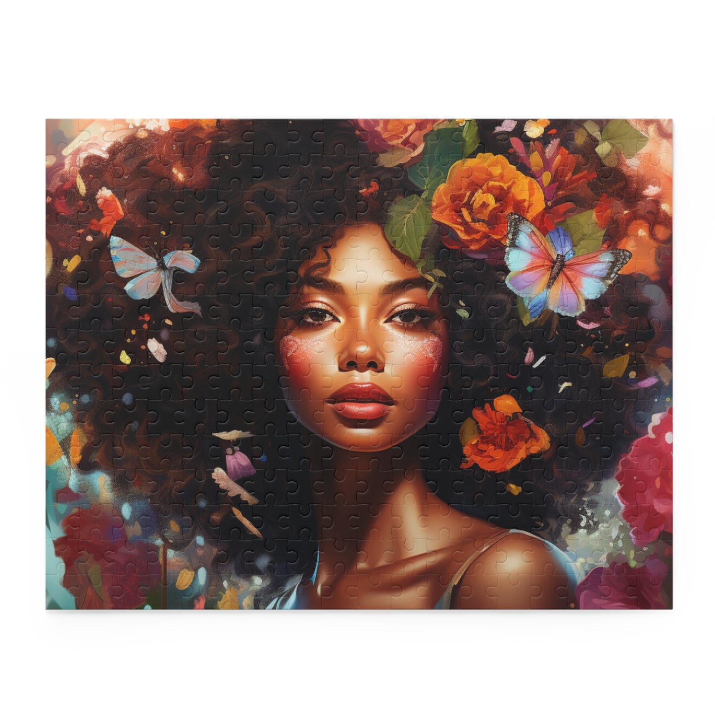 Floral Beauty Puzzle - 500-Piece Art Puzzle of Woman with Flowers
