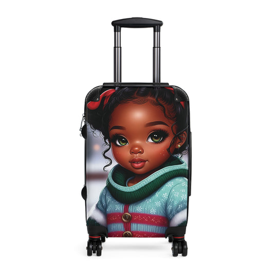 Little Green Eyed Girl Suitcase