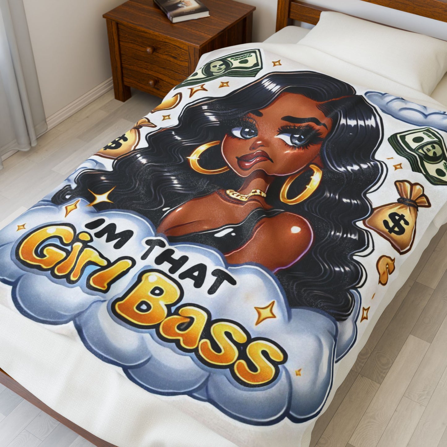 “Hustle in Style, Slay with Purpose – Ultimate Luxe Boss Babe Vibes” Plush Blanket