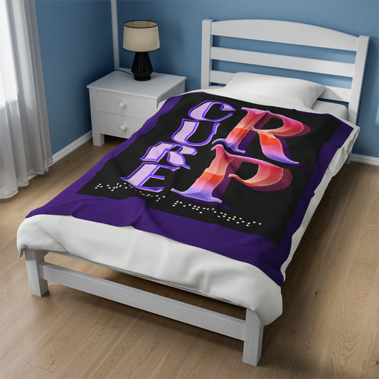 Fleece Blanket Awareness for Retinitis Pigmentosa Braille Touch